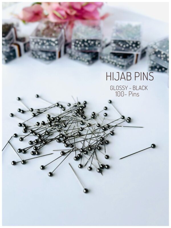 Hijab Ball Pin-Glossy Black
