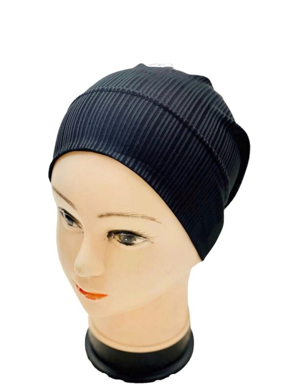 Ribbed Tube Cap Black