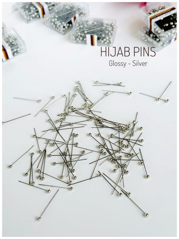 Hijab Ball Pin-Glossy SILVER