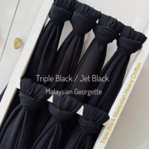 TRIPLE BLACK / JET BLACK ZERA Malaysian Georgette