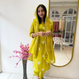 Salwar Suit -Lemon yellow
