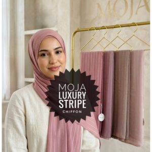MOJA Shimmer Striped Chiffon