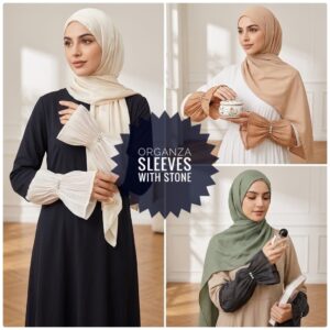 LUXE ORGANZA SLEEVES WITH STONE